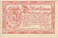 Notgeld 20 Heller Marktkommune St. Georgen, Rückseite
