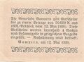 Notgeld Gampern Rückseite