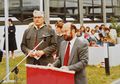 Bürgermeister Alois Ulm und Direktor Klaus Schachtner bei der Eröffnung im Juni 1984.