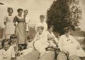 Damen-Party auf dem Blochgläger am See - 1915