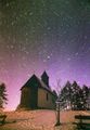 Gahbergkapelle mit Sternenhimmel
