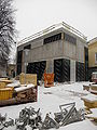 Februar 2012: Die Arbeiten am Klimt-Zentrum kämpfen mit der großen Kälte.