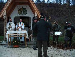 Hubertusmesse Dez. 2004 Jagdhornbläser.jpg