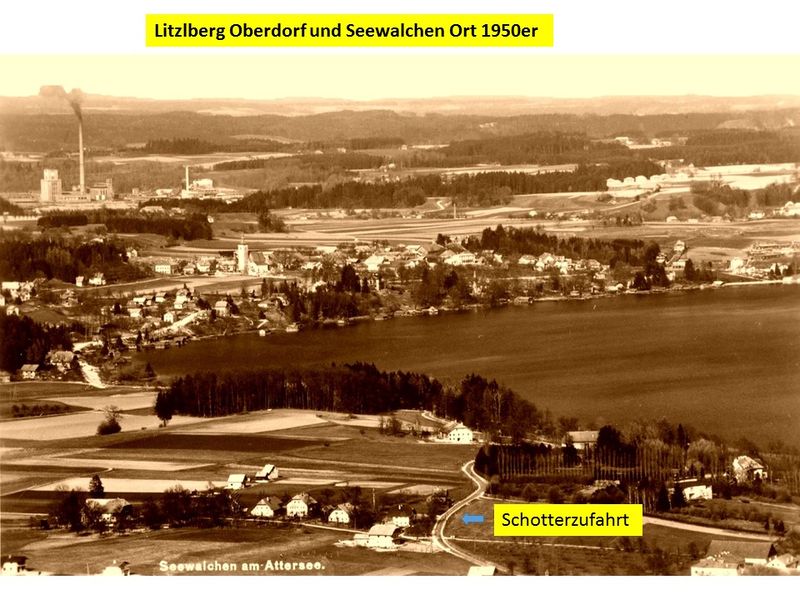 Datei:Fundstelle Litzlberg Schotterzufahrt Parz. 1054 KG Litzlberg 1950er.jpg