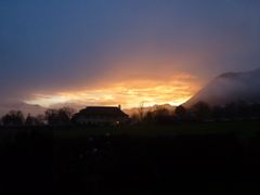 Abendstimmung über dem Schafberg von Nußdorf aus