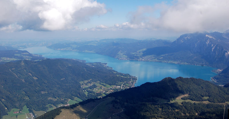 Datei:Attersee, Ansicht vom Schafberggipfel aus.jpg