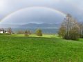 Regenbogen über dem See von Reith aus gesehen