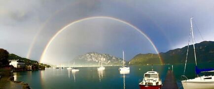 Regenbogen von Unterach aus gesehen - September 2015