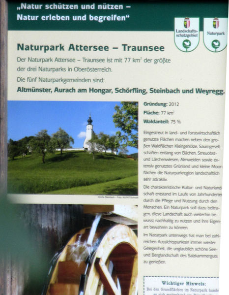 Datei:Schautafel zum Thema Naturparkgemeinde Steinbach am Attersee.jpg