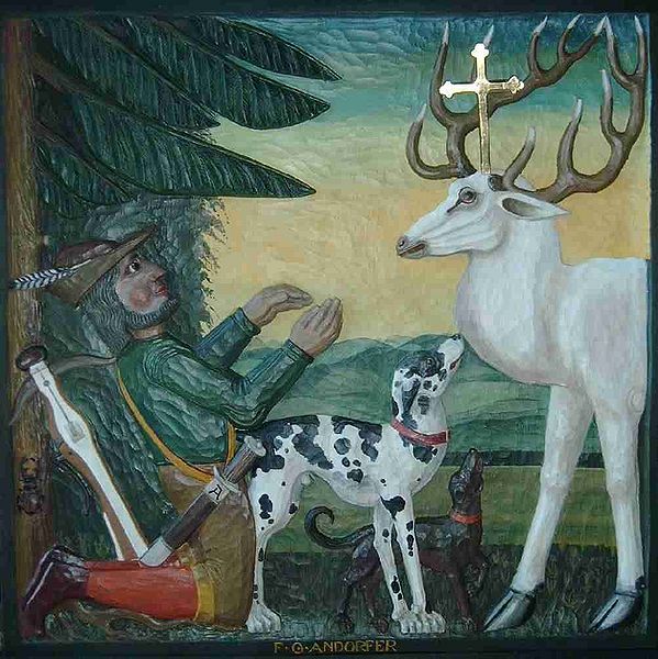 Datei:Hubertuskapelle Seewalchen Altarbild.jpg