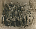 Nußdorfer Bürger um 1875 - links außen sitzend