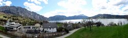 Panorama Steinbach am Attersee, Ansicht vom Friedhof aus.jpg