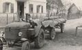 Holztransport mit Traktor und "Gummiwagen" ab 1950